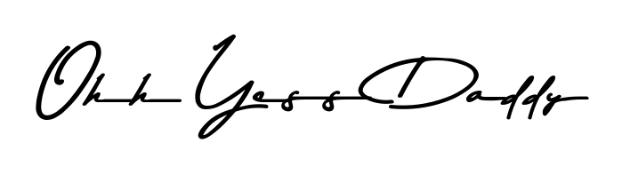 How to make Ohh Yess Daddy name signature. Use Asem Kandis PERSONAL USE style for creating short signs online. This is the latest handwritten sign. Ohh Yess Daddy signature style 9 images and pictures png