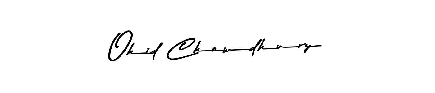 Asem Kandis PERSONAL USE is a professional signature style that is perfect for those who want to add a touch of class to their signature. It is also a great choice for those who want to make their signature more unique. Get Ohid Chowdhury name to fancy signature for free. Ohid Chowdhury signature style 9 images and pictures png