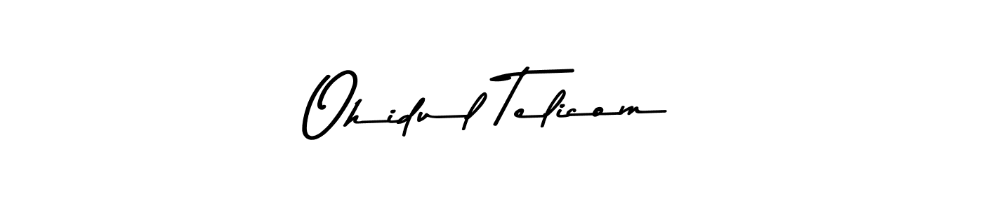 The best way (Asem Kandis PERSONAL USE) to make a short signature is to pick only two or three words in your name. The name Ohidul Telicom include a total of six letters. For converting this name. Ohidul Telicom signature style 9 images and pictures png