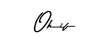 Enhance your business communications with Ohif signature in Asem Kandis PERSONAL USE lettering. Clean, modern, and universally compatible. Ohif signature style 9 images and pictures png