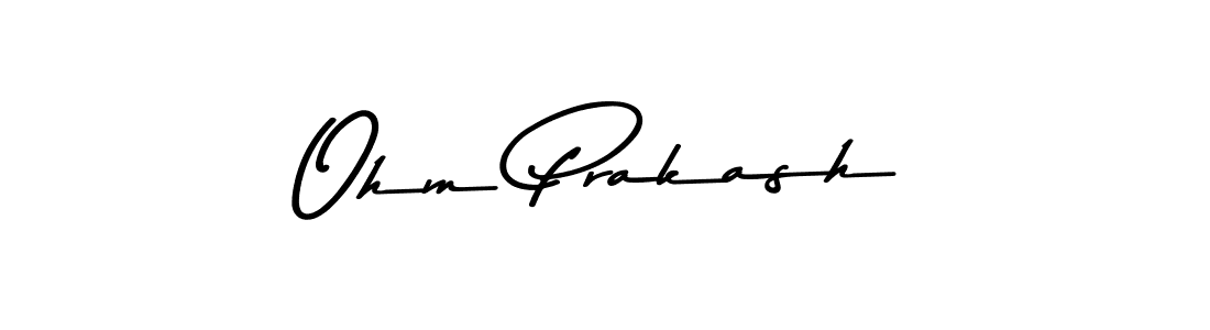 How to make Ohm Prakash name signature. Use Asem Kandis PERSONAL USE style for creating short signs online. This is the latest handwritten sign. Ohm Prakash signature style 9 images and pictures png