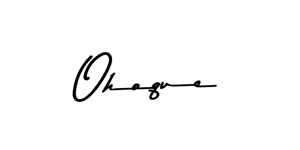 How to Draw Ohoque signature style? Asem Kandis PERSONAL USE is a latest design signature styles for name Ohoque. Ohoque signature style 9 images and pictures png