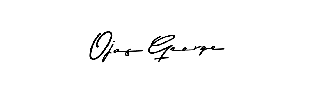 Use a signature maker to create a handwritten signature online. With this signature software, you can design (Asem Kandis PERSONAL USE) your own signature for name Ojas George. Ojas George signature style 9 images and pictures png