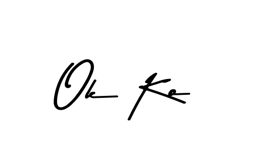 Also we have Ok Ko name is the best signature style. Create professional handwritten signature collection using Asem Kandis PERSONAL USE autograph style. Ok Ko signature style 9 images and pictures png