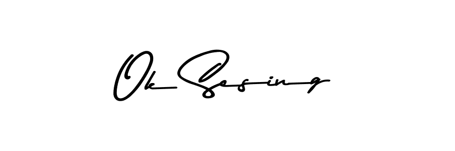 This is the best signature style for the Ok Sesing name. Also you like these signature font (Asem Kandis PERSONAL USE). Mix name signature. Ok Sesing signature style 9 images and pictures png