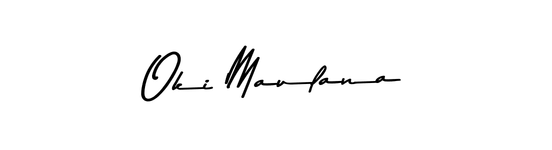 Design your own signature with our free online signature maker. With this signature software, you can create a handwritten (Asem Kandis PERSONAL USE) signature for name Oki Maulana. Oki Maulana signature style 9 images and pictures png