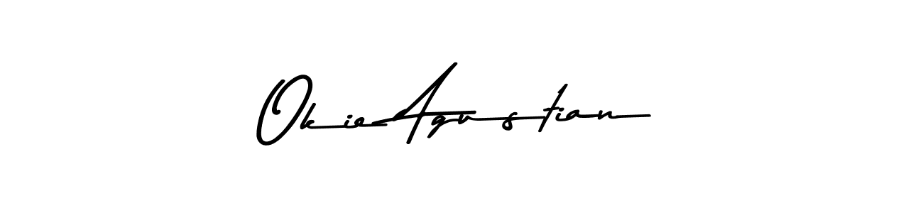 The best way (Asem Kandis PERSONAL USE) to make a short signature is to pick only two or three words in your name. The name Okie Agustian include a total of six letters. For converting this name. Okie Agustian signature style 9 images and pictures png