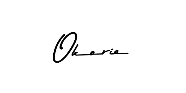 Design your own signature with our free online signature maker. With this signature software, you can create a handwritten (Asem Kandis PERSONAL USE) signature for name Okorie. Okorie signature style 9 images and pictures png