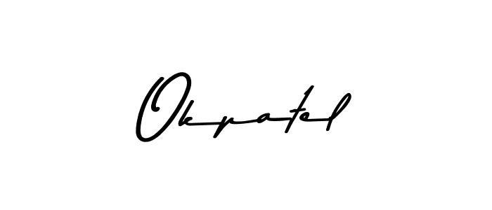 The best way (Asem Kandis PERSONAL USE) to make a short signature is to pick only two or three words in your name. The name Okpatel include a total of six letters. For converting this name. Okpatel signature style 9 images and pictures png