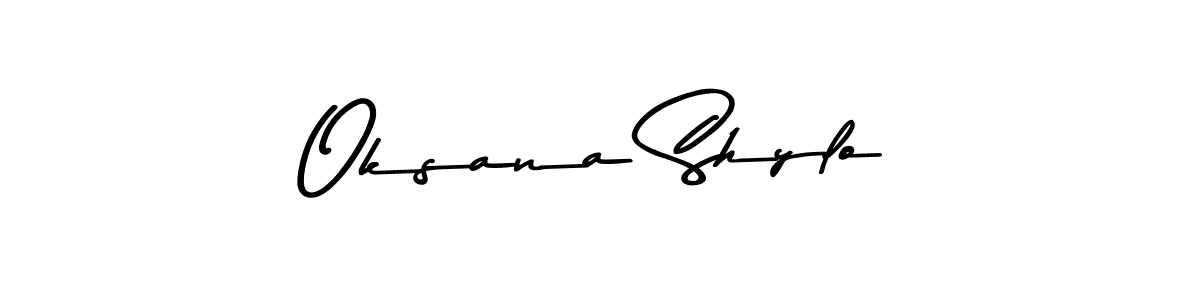 Also You can easily find your signature by using the search form. We will create Oksana Shylo name handwritten signature images for you free of cost using Asem Kandis PERSONAL USE sign style. Oksana Shylo signature style 9 images and pictures png