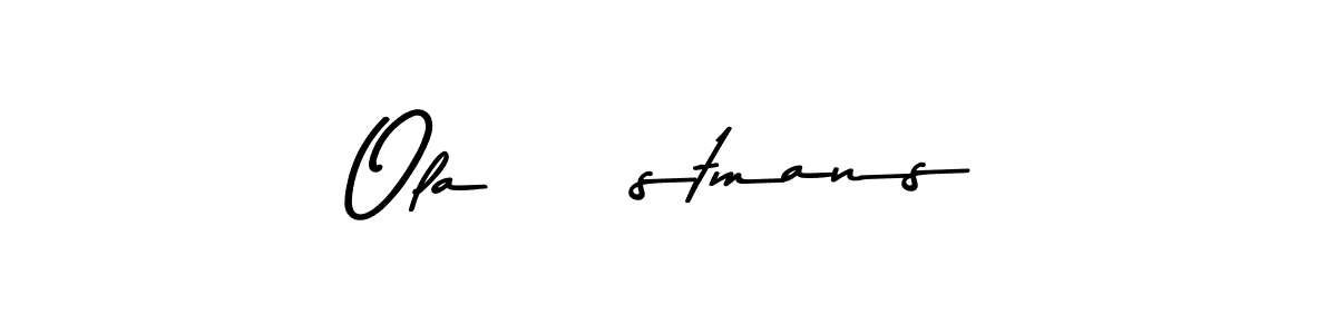 You can use this online signature creator to create a handwritten signature for the name Ola Östmans. This is the best online autograph maker. Ola Östmans signature style 9 images and pictures png