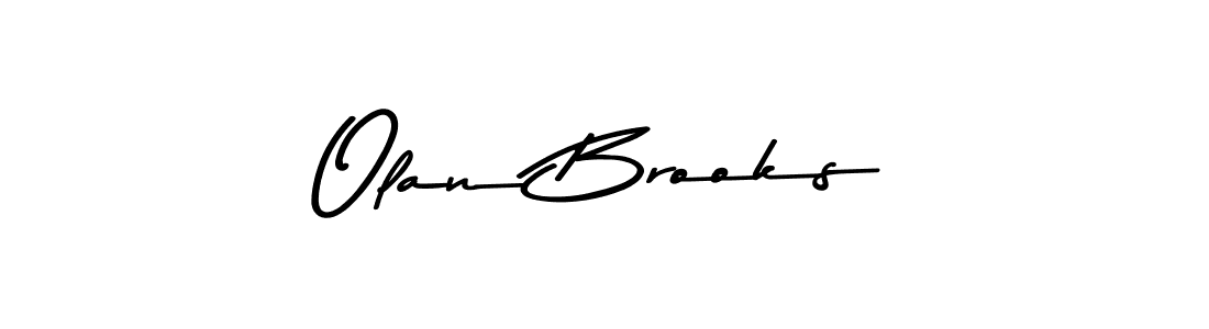 Create a beautiful signature design for name Olan Brooks. With this signature (Asem Kandis PERSONAL USE) fonts, you can make a handwritten signature for free. Olan Brooks signature style 9 images and pictures png