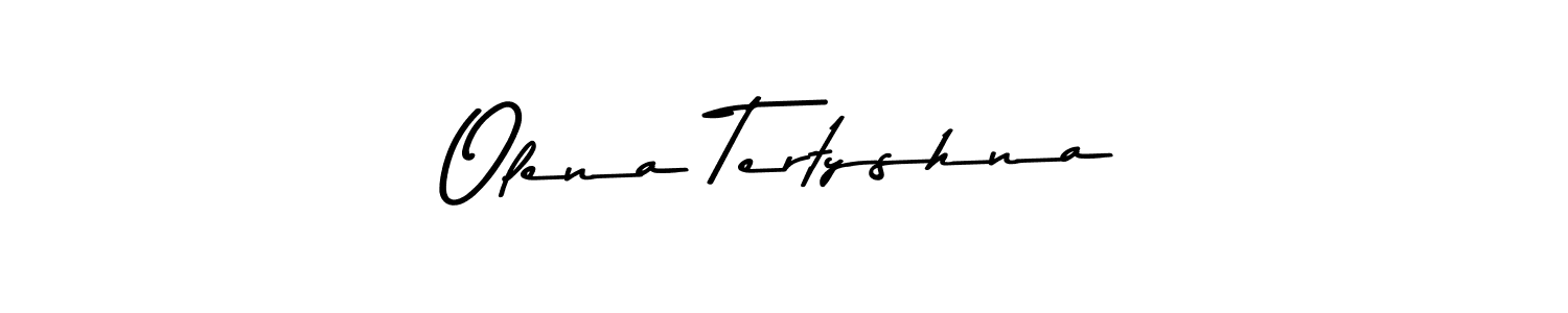 Use a signature maker to create a handwritten signature online. With this signature software, you can design (Asem Kandis PERSONAL USE) your own signature for name Olena Tertyshna. Olena Tertyshna signature style 9 images and pictures png