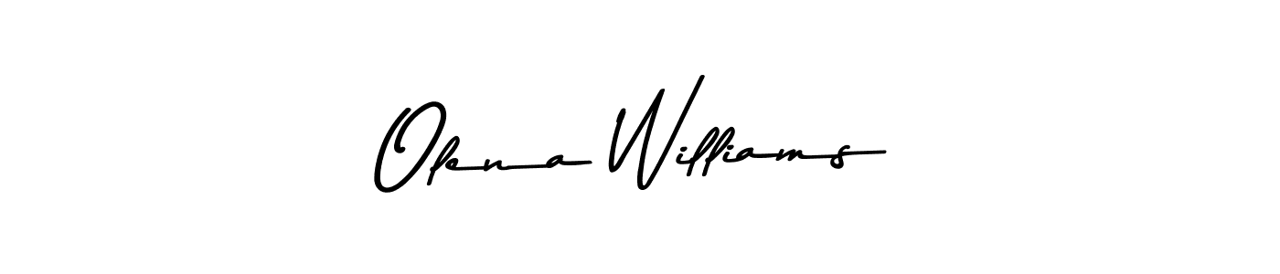 Asem Kandis PERSONAL USE is a professional signature style that is perfect for those who want to add a touch of class to their signature. It is also a great choice for those who want to make their signature more unique. Get Olena Williams name to fancy signature for free. Olena Williams signature style 9 images and pictures png