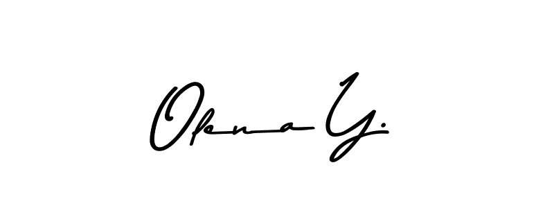 This is the best signature style for the Olena Y. name. Also you like these signature font (Asem Kandis PERSONAL USE). Mix name signature. Olena Y. signature style 9 images and pictures png