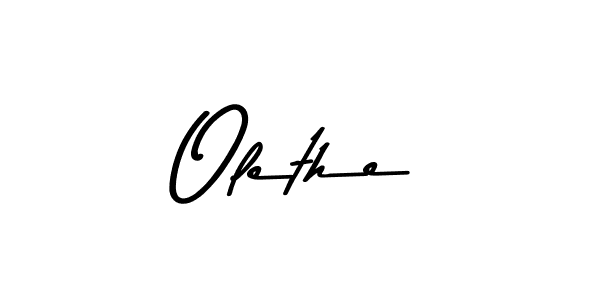 Asem Kandis PERSONAL USE is a professional signature style that is perfect for those who want to add a touch of class to their signature. It is also a great choice for those who want to make their signature more unique. Get Olethe name to fancy signature for free. Olethe signature style 9 images and pictures png