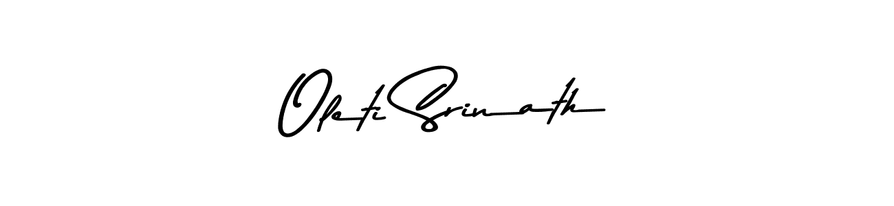 The best way (Asem Kandis PERSONAL USE) to make a short signature is to pick only two or three words in your name. The name Oleti Srinath include a total of six letters. For converting this name. Oleti Srinath signature style 9 images and pictures png