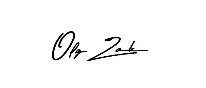 How to make Olg Zak signature? Asem Kandis PERSONAL USE is a professional autograph style. Create handwritten signature for Olg Zak name. Olg Zak signature style 9 images and pictures png