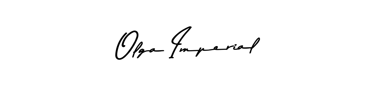 How to make Olga Imperial name signature. Use Asem Kandis PERSONAL USE style for creating short signs online. This is the latest handwritten sign. Olga Imperial signature style 9 images and pictures png