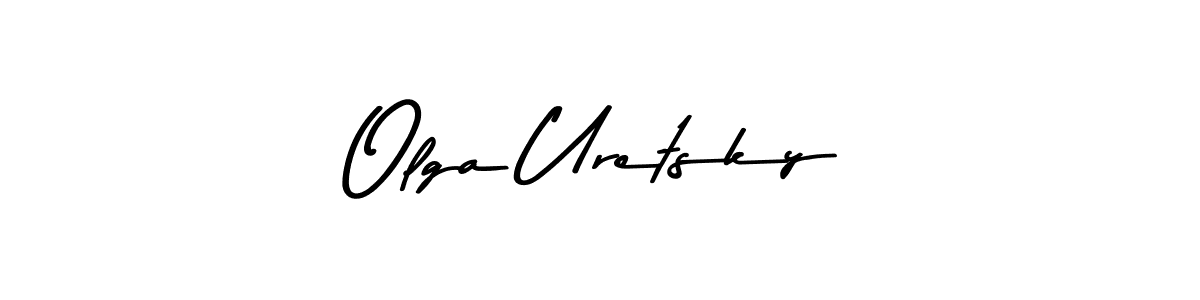 How to make Olga Uretsky signature? Asem Kandis PERSONAL USE is a professional autograph style. Create handwritten signature for Olga Uretsky name. Olga Uretsky signature style 9 images and pictures png