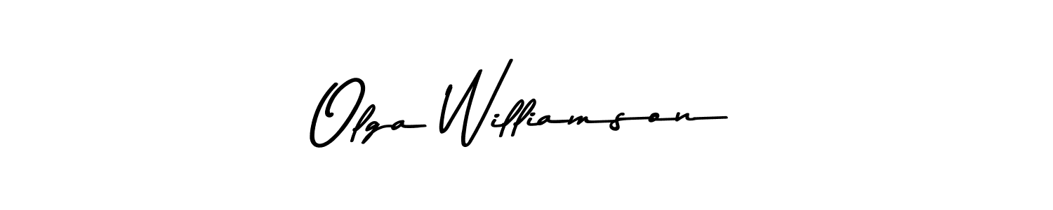 This is the best signature style for the Olga Williamson name. Also you like these signature font (Asem Kandis PERSONAL USE). Mix name signature. Olga Williamson signature style 9 images and pictures png