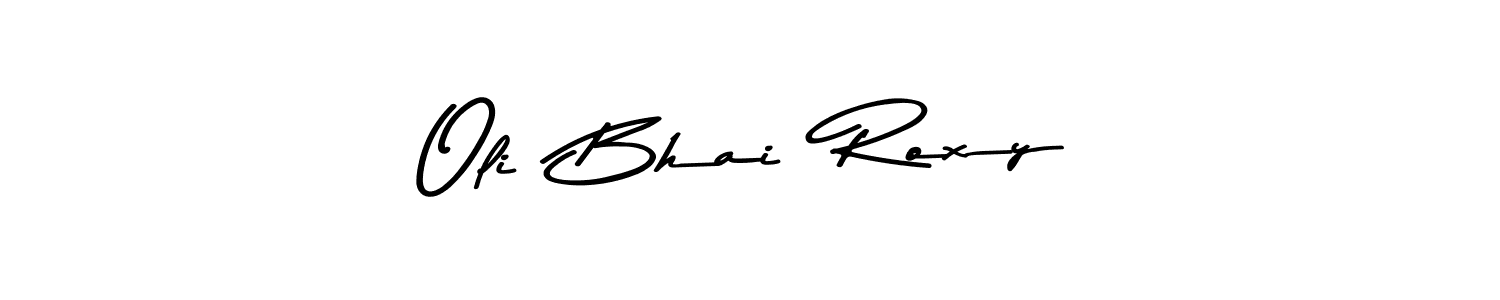 This is the best signature style for the Oli  Bhai  Roxy name. Also you like these signature font (Asem Kandis PERSONAL USE). Mix name signature. Oli  Bhai  Roxy signature style 9 images and pictures png