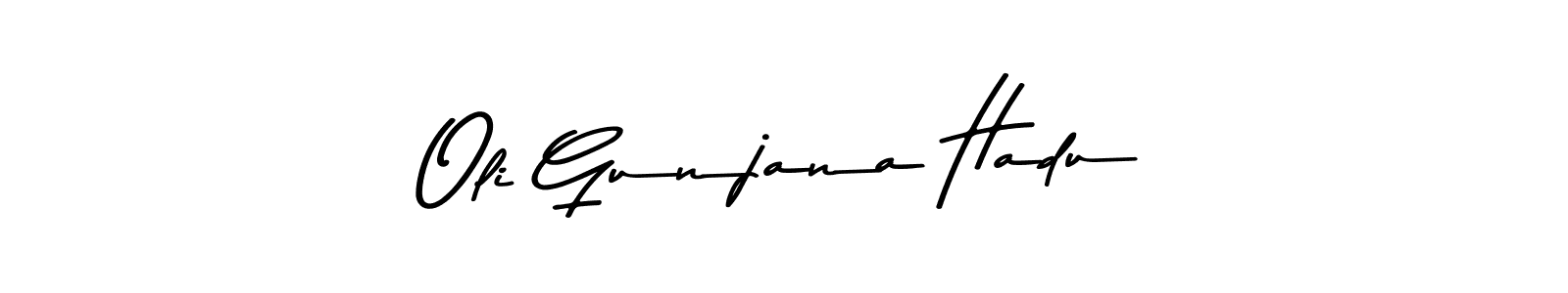 Oli Gunjana Hadu stylish signature style. Best Handwritten Sign (Asem Kandis PERSONAL USE) for my name. Handwritten Signature Collection Ideas for my name Oli Gunjana Hadu. Oli Gunjana Hadu signature style 9 images and pictures png