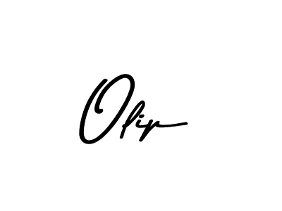 Create a beautiful signature design for name Olip. With this signature (Asem Kandis PERSONAL USE) fonts, you can make a handwritten signature for free. Olip signature style 9 images and pictures png
