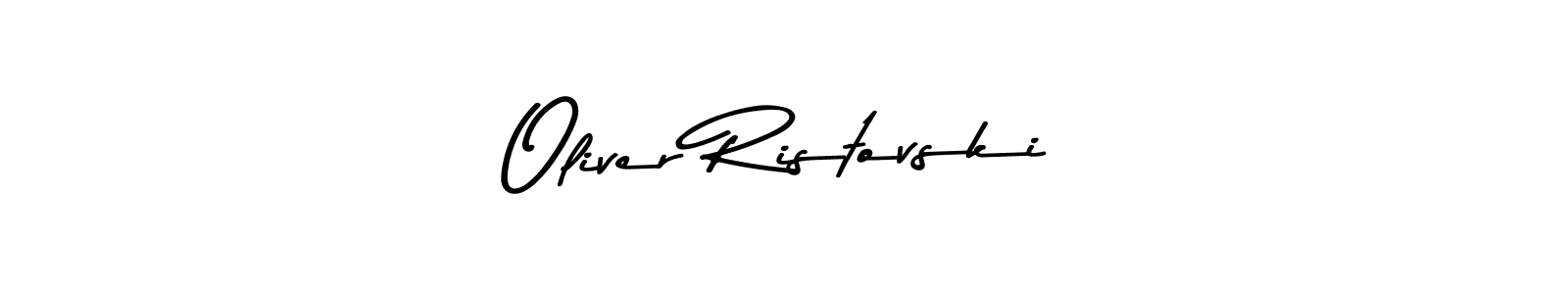 How to make Oliver Ristovski name signature. Use Asem Kandis PERSONAL USE style for creating short signs online. This is the latest handwritten sign. Oliver Ristovski signature style 9 images and pictures png