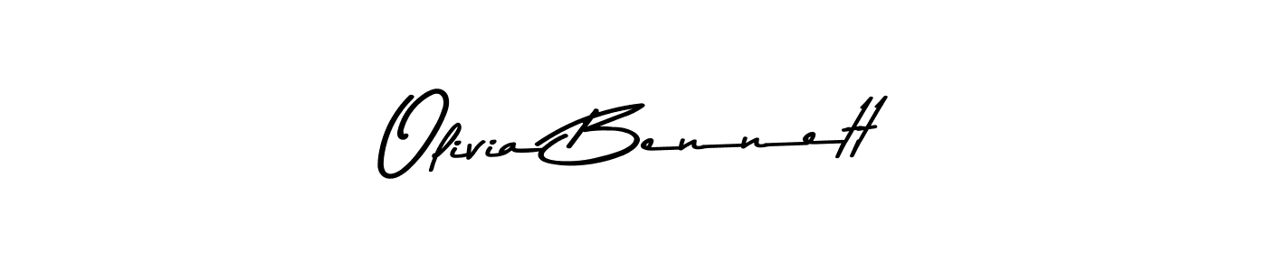 How to make Olivia Bennett name signature. Use Asem Kandis PERSONAL USE style for creating short signs online. This is the latest handwritten sign. Olivia Bennett signature style 9 images and pictures png