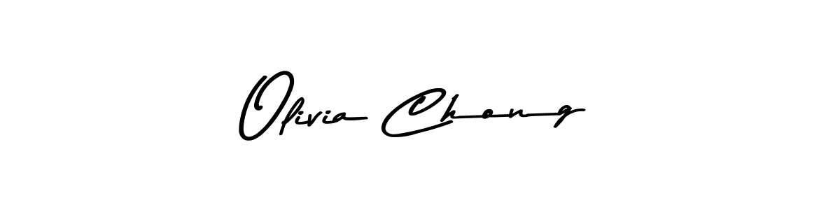 How to make Olivia Chong name signature. Use Asem Kandis PERSONAL USE style for creating short signs online. This is the latest handwritten sign. Olivia Chong signature style 9 images and pictures png