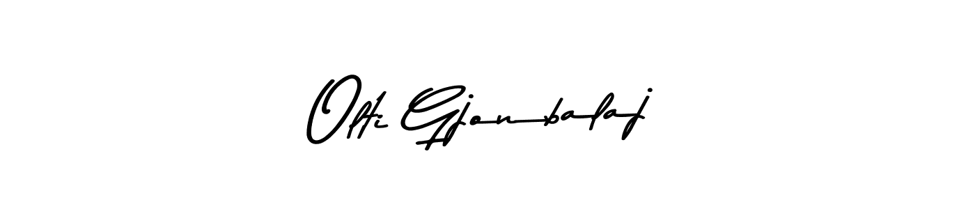 Use a signature maker to create a handwritten signature online. With this signature software, you can design (Asem Kandis PERSONAL USE) your own signature for name Olti Gjonbalaj. Olti Gjonbalaj signature style 9 images and pictures png