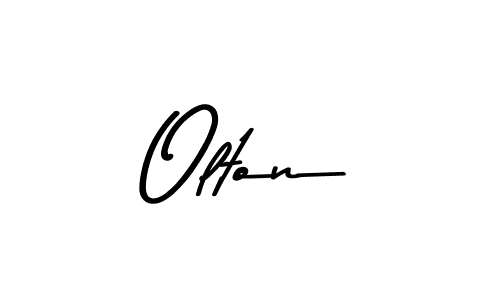 Create a beautiful signature design for name Olton. With this signature (Asem Kandis PERSONAL USE) fonts, you can make a handwritten signature for free. Olton signature style 9 images and pictures png
