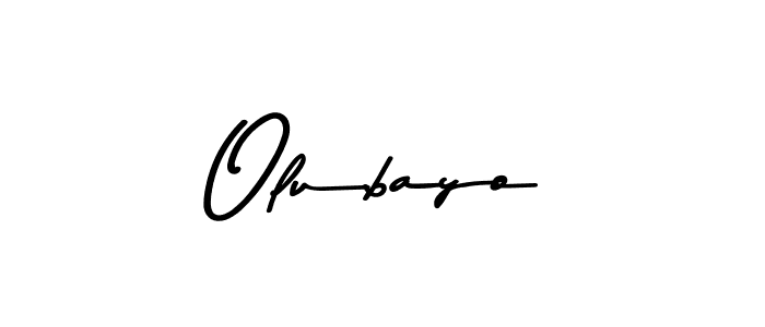 Design your own signature with our free online signature maker. With this signature software, you can create a handwritten (Asem Kandis PERSONAL USE) signature for name Olubayo. Olubayo signature style 9 images and pictures png