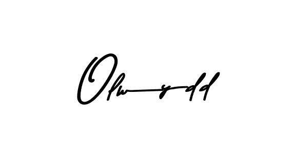 You should practise on your own different ways (Asem Kandis PERSONAL USE) to write your name (Olwydd) in signature. don't let someone else do it for you. Olwydd signature style 9 images and pictures png