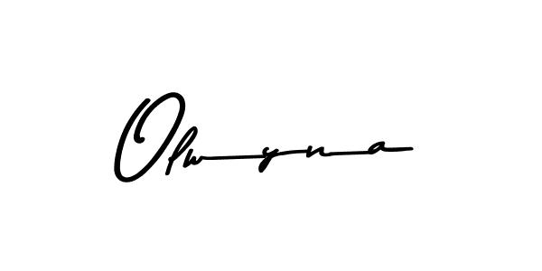 Olwyna stylish signature style. Best Handwritten Sign (Asem Kandis PERSONAL USE) for my name. Handwritten Signature Collection Ideas for my name Olwyna. Olwyna signature style 9 images and pictures png