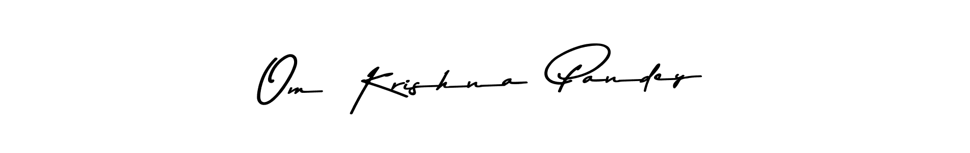 The best way (Asem Kandis PERSONAL USE) to make a short signature is to pick only two or three words in your name. The name Om  Krishna  Pandey include a total of six letters. For converting this name. Om  Krishna  Pandey signature style 9 images and pictures png