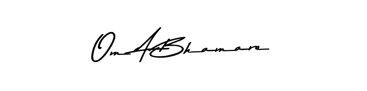 Use a signature maker to create a handwritten signature online. With this signature software, you can design (Asem Kandis PERSONAL USE) your own signature for name Om A Bhamare. Om A Bhamare signature style 9 images and pictures png