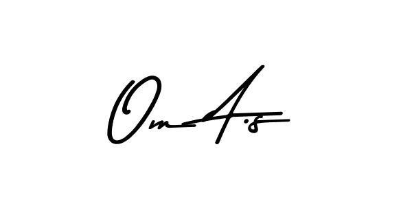 This is the best signature style for the Om A.s name. Also you like these signature font (Asem Kandis PERSONAL USE). Mix name signature. Om A.s signature style 9 images and pictures png