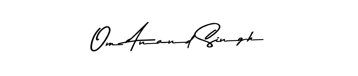 The best way (Asem Kandis PERSONAL USE) to make a short signature is to pick only two or three words in your name. The name Om Anand Singh include a total of six letters. For converting this name. Om Anand Singh signature style 9 images and pictures png