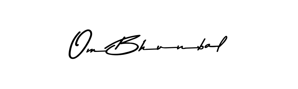 Make a beautiful signature design for name Om Bhunbal. With this signature (Asem Kandis PERSONAL USE) style, you can create a handwritten signature for free. Om Bhunbal signature style 9 images and pictures png