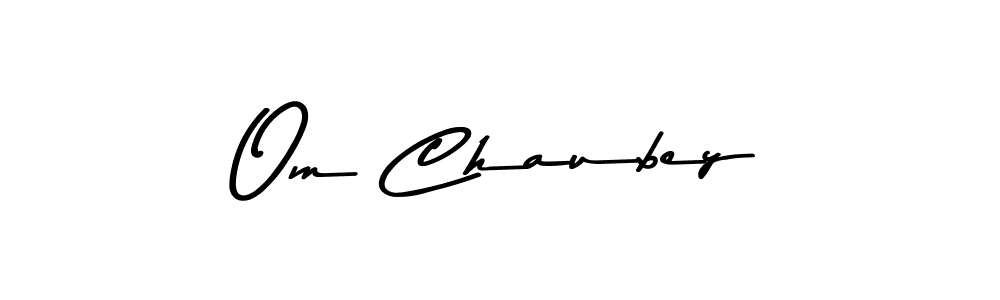 Create a beautiful signature design for name Om Chaubey. With this signature (Asem Kandis PERSONAL USE) fonts, you can make a handwritten signature for free. Om Chaubey signature style 9 images and pictures png