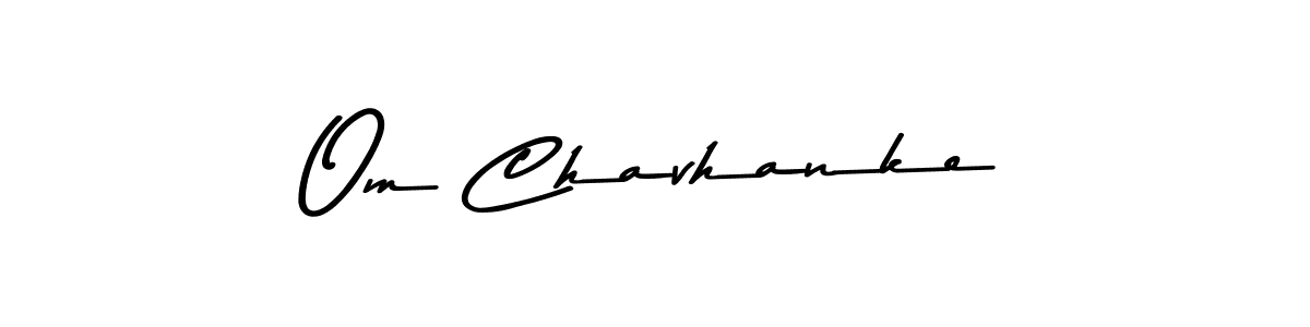 How to make Om Chavhanke name signature. Use Asem Kandis PERSONAL USE style for creating short signs online. This is the latest handwritten sign. Om Chavhanke signature style 9 images and pictures png