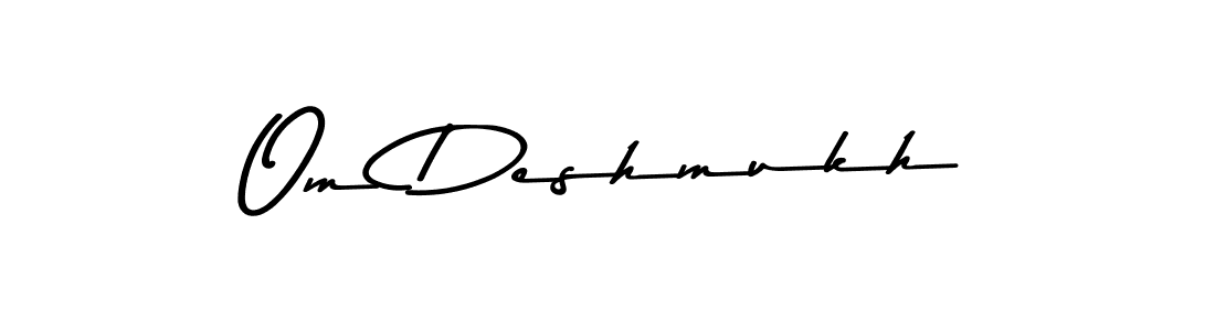 Use a signature maker to create a handwritten signature online. With this signature software, you can design (Asem Kandis PERSONAL USE) your own signature for name Om Deshmukh. Om Deshmukh signature style 9 images and pictures png
