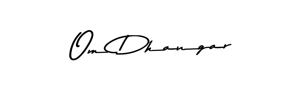 Create a beautiful signature design for name Om Dhangar. With this signature (Asem Kandis PERSONAL USE) fonts, you can make a handwritten signature for free. Om Dhangar signature style 9 images and pictures png