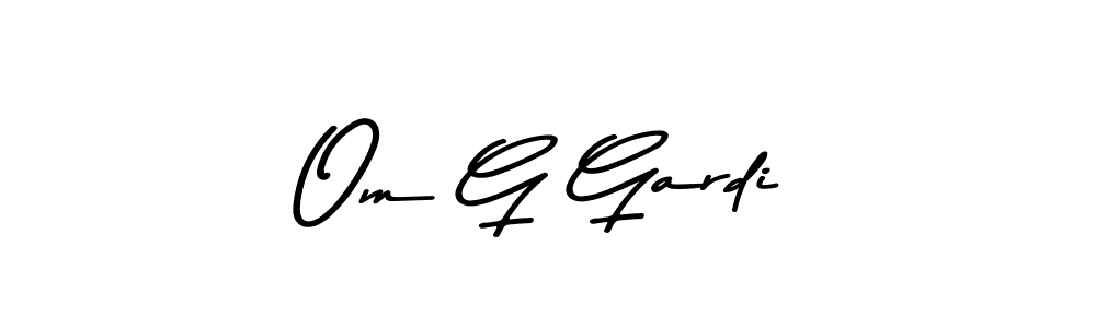 Use a signature maker to create a handwritten signature online. With this signature software, you can design (Asem Kandis PERSONAL USE) your own signature for name Om G Gardi. Om G Gardi signature style 9 images and pictures png