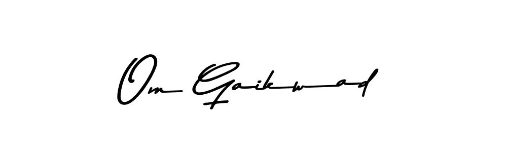 This is the best signature style for the Om Gaikwad name. Also you like these signature font (Asem Kandis PERSONAL USE). Mix name signature. Om Gaikwad signature style 9 images and pictures png