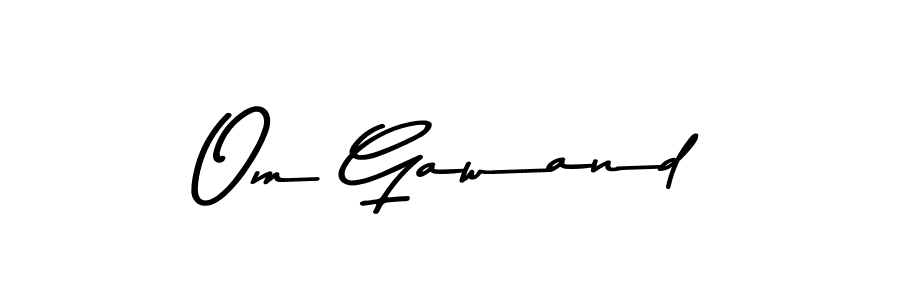 Om Gawand stylish signature style. Best Handwritten Sign (Asem Kandis PERSONAL USE) for my name. Handwritten Signature Collection Ideas for my name Om Gawand. Om Gawand signature style 9 images and pictures png
