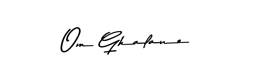 How to make Om Ghalane name signature. Use Asem Kandis PERSONAL USE style for creating short signs online. This is the latest handwritten sign. Om Ghalane signature style 9 images and pictures png