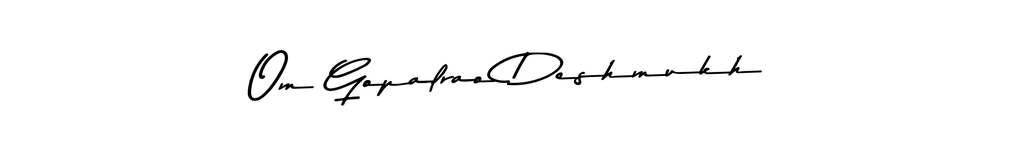 Make a beautiful signature design for name Om Gopalrao Deshmukh. With this signature (Asem Kandis PERSONAL USE) style, you can create a handwritten signature for free. Om Gopalrao Deshmukh signature style 9 images and pictures png